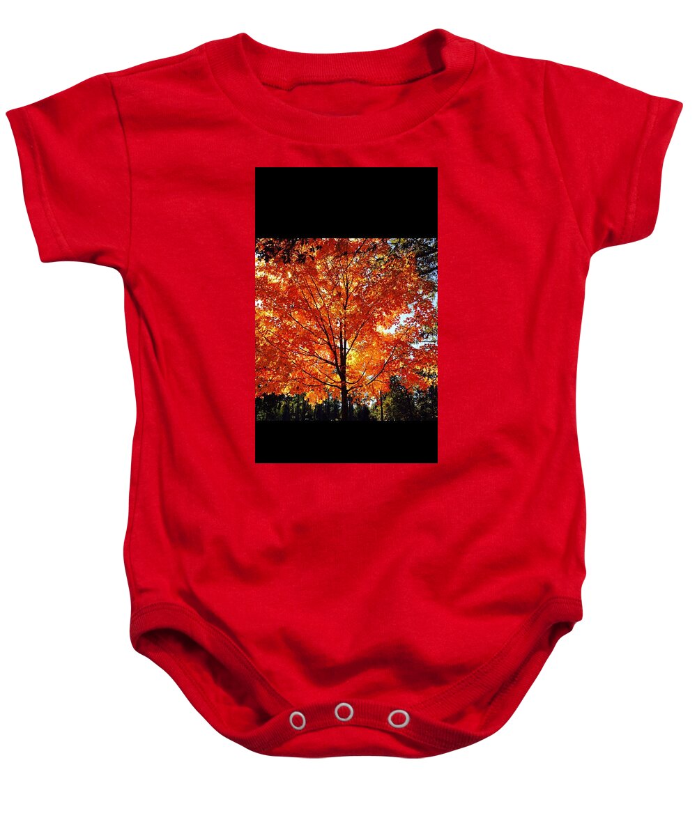 September Baby Onesie featuring the photograph Springing into fall by Aaron Martens