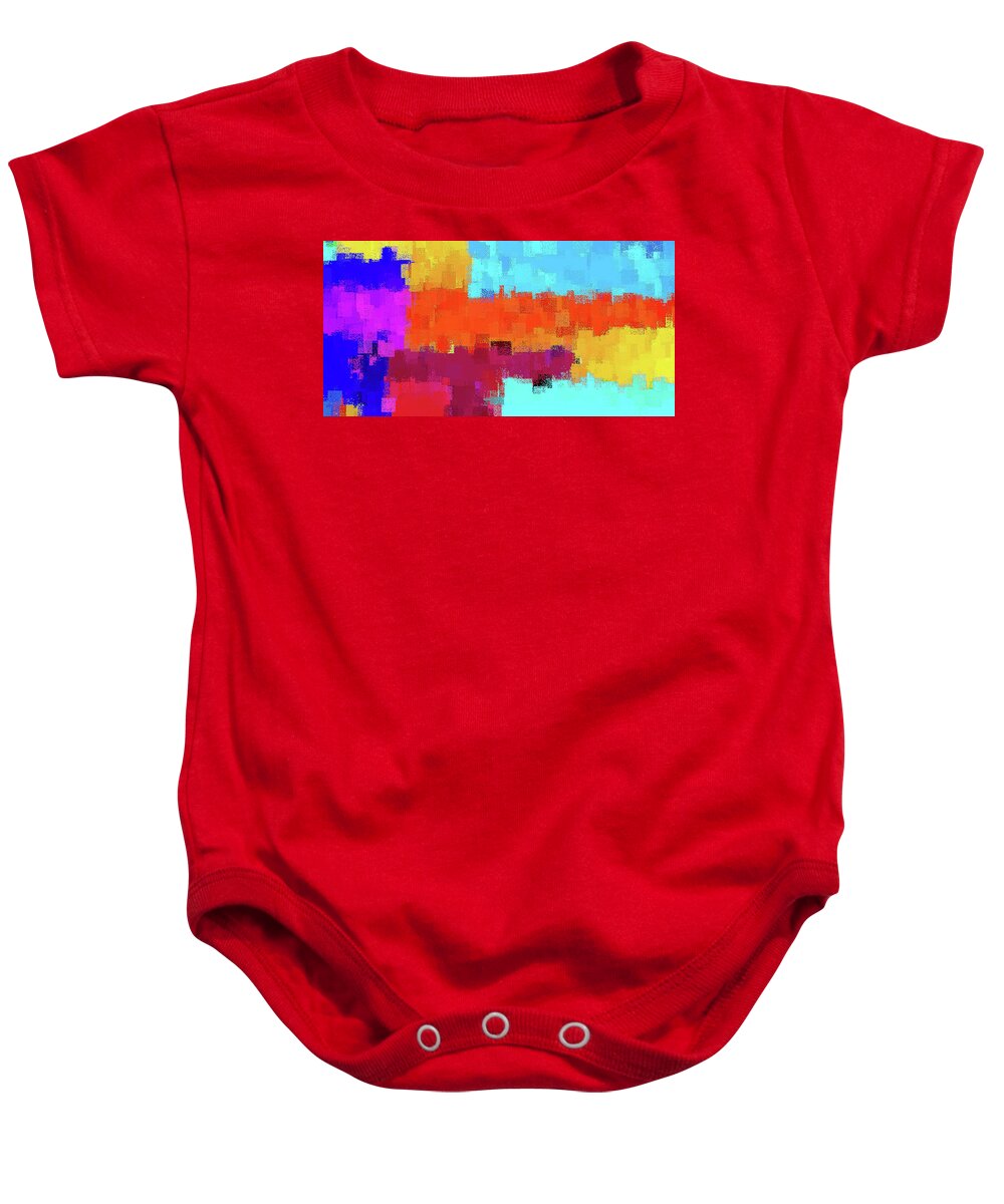 Digital Baby Onesie featuring the mixed media Shore Squares by David Manlove