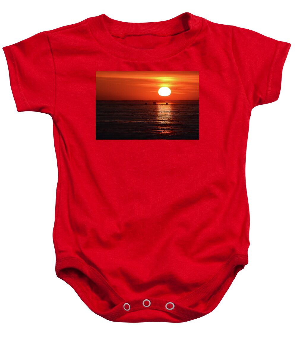 Abstract Baby Onesie featuring the digital art Standing Apart Two by Lyle Crump