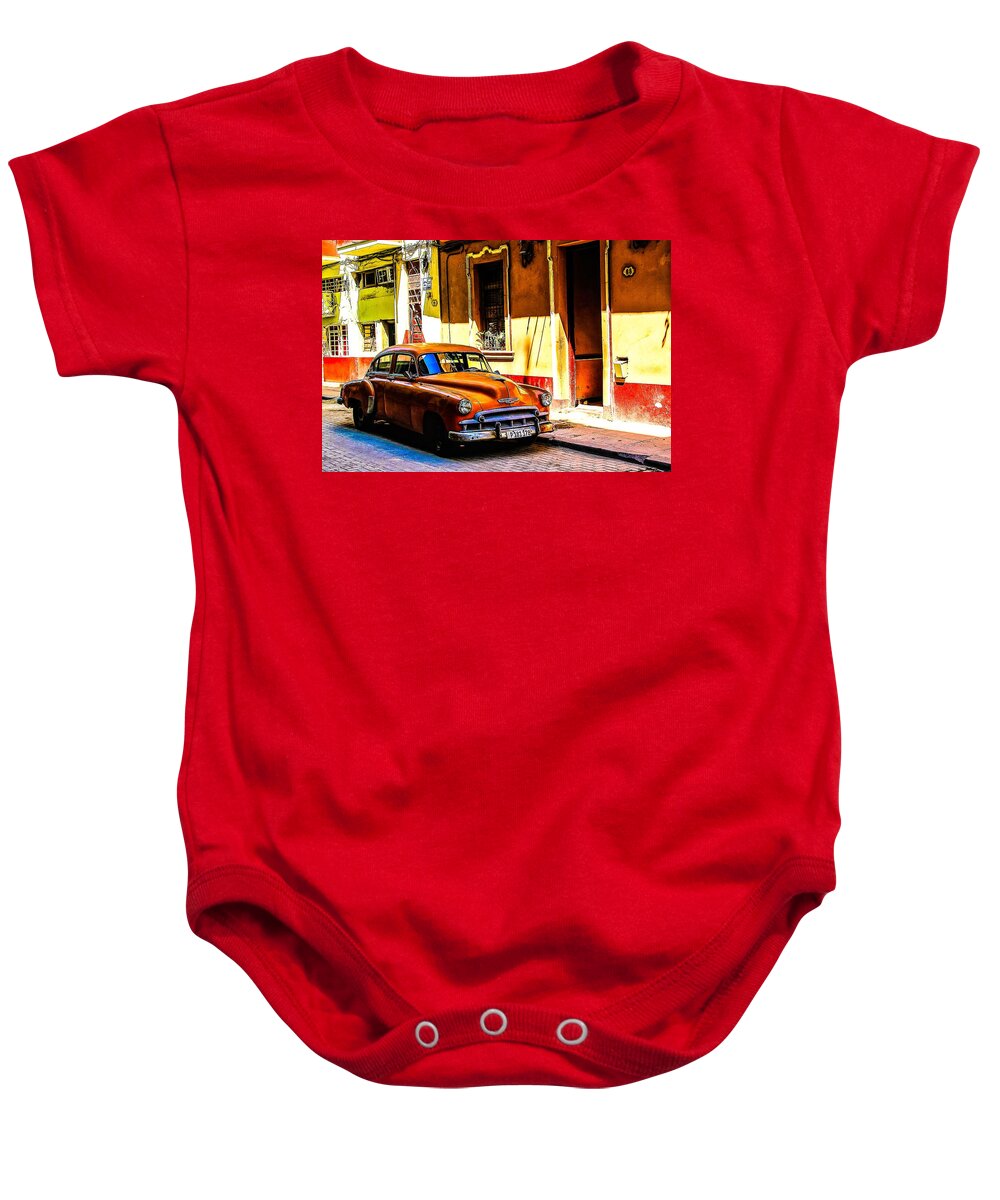  Baby Onesie featuring the photograph Streets of Havana by Michael Nowotny