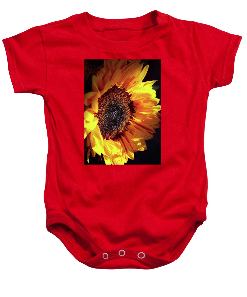 Sunflower Baby Onesie featuring the photograph Sunflower by Karen Ruhl