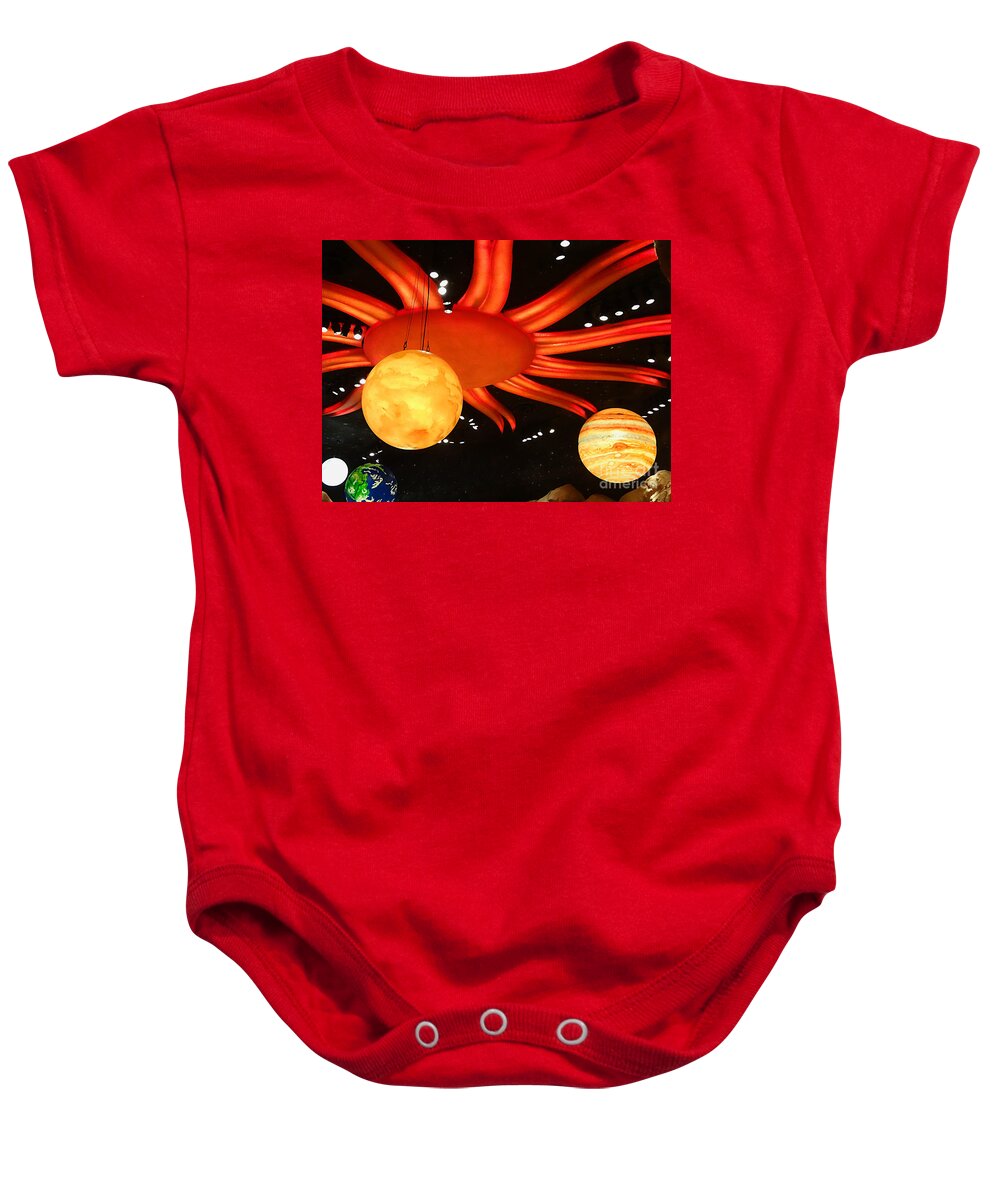 Solar Baby Onesie featuring the photograph Suspended Universe by Cindy Manero
