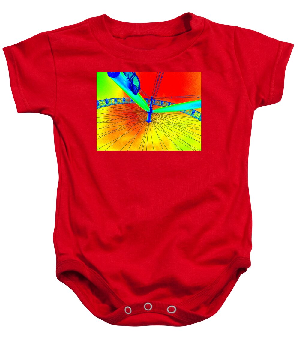 Coca Cola.edf Energy Baby Onesie featuring the photograph The Coca Cola London Eye System by Gordon James