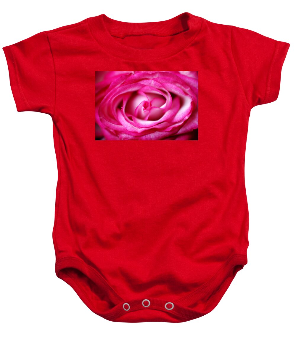 Rose Baby Onesie featuring the photograph The Core by Lorenzo Cassina