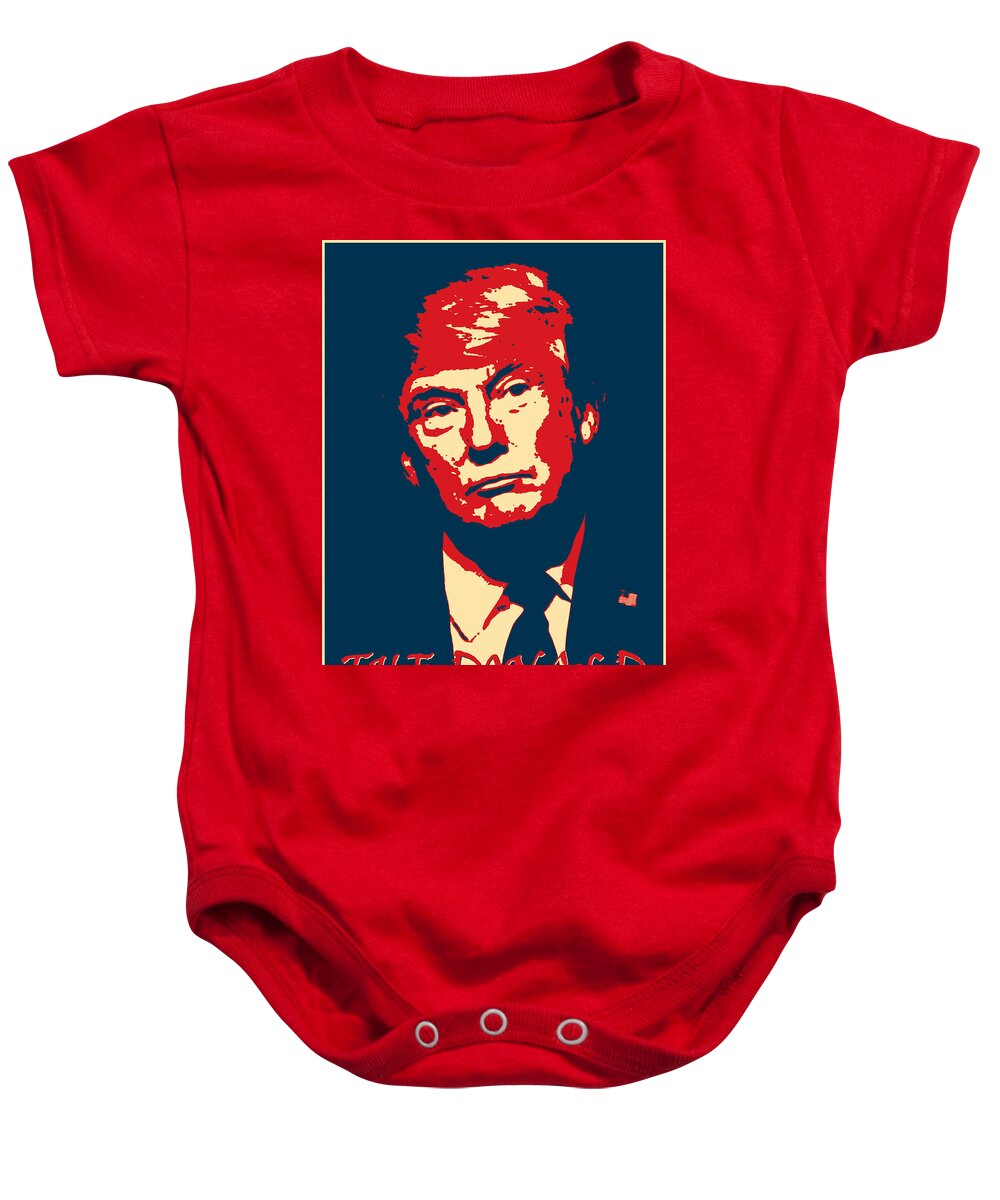 Richard Reeve Baby Onesie featuring the digital art The Donald by Richard Reeve
