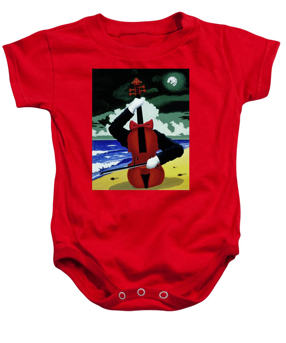  Baby Onesie featuring the painting The Silent Soloist by Paxton Mobley