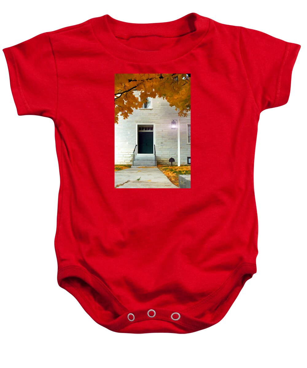 Shaker Baby Onesie featuring the photograph The Welcoming Shakers by Sam Davis Johnson