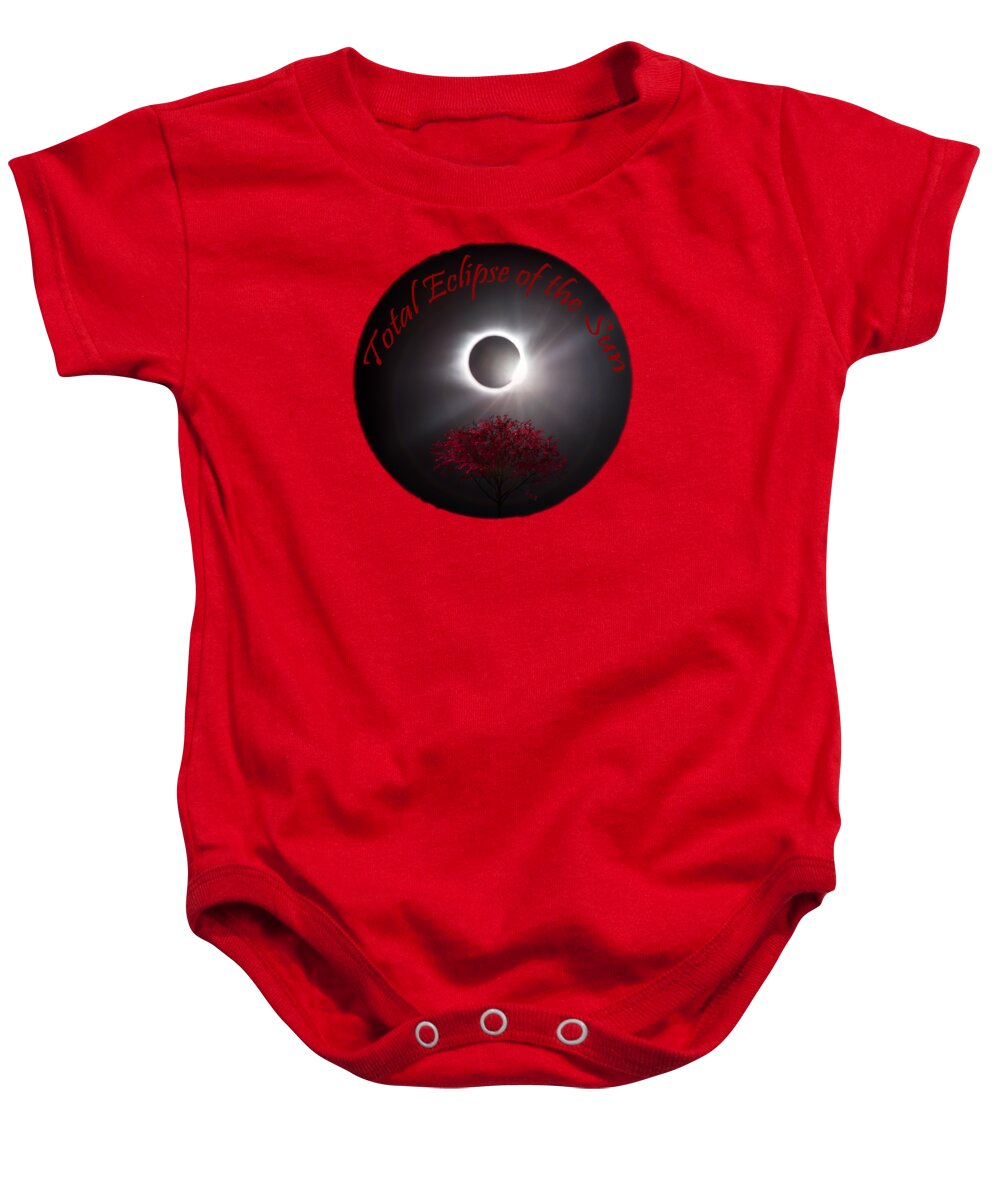 Total Baby Onesie featuring the photograph Total Eclipse T shirt Art by Debra and Dave Vanderlaan