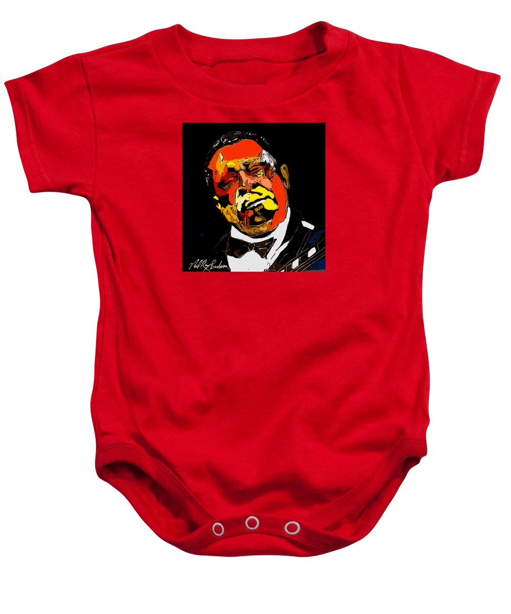 Bb King Baby Onesie featuring the painting tribute to BB King reworked by Neal Barbosa