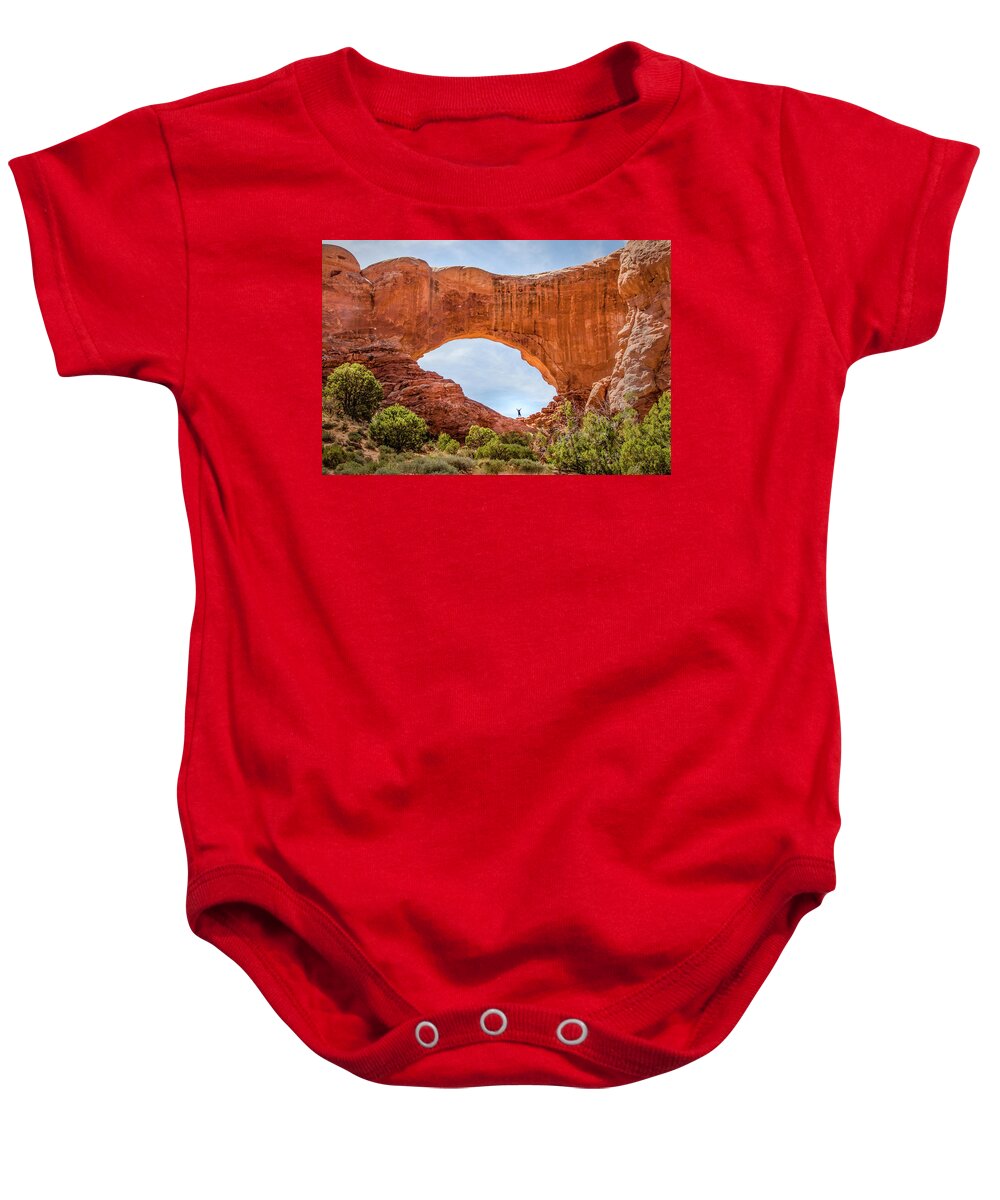 Arch Baby Onesie featuring the photograph Under The Arch by James Woody