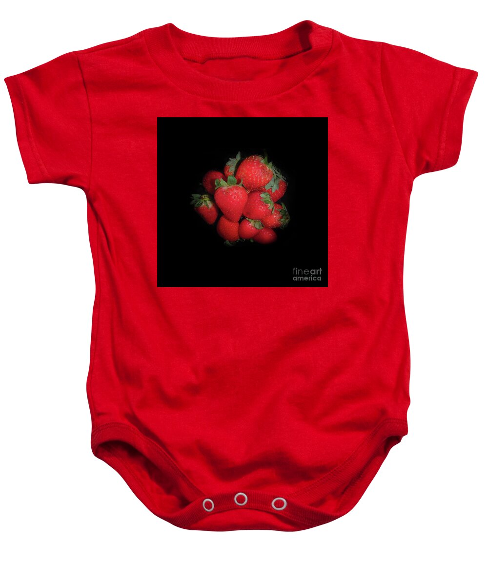 Strawberries Baby Onesie featuring the photograph Very Berry Strawberries by Judy Hall-Folde