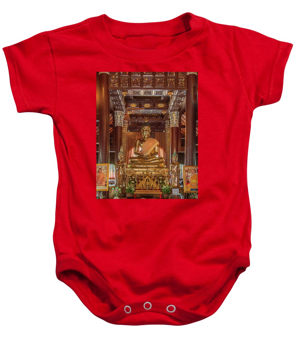 Scenic Baby Onesie featuring the photograph Wat Lok Molee Phra Wihan Buddha Images DTHCM2000 by Gerry Gantt