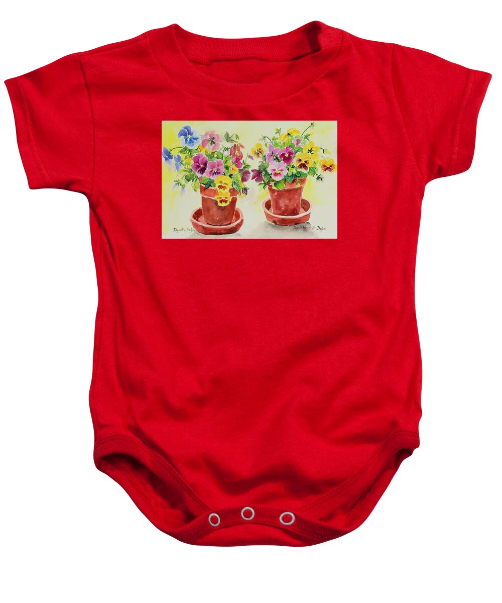 Flowers Baby Onesie featuring the painting Watercolor Series 193 by Ingrid Dohm