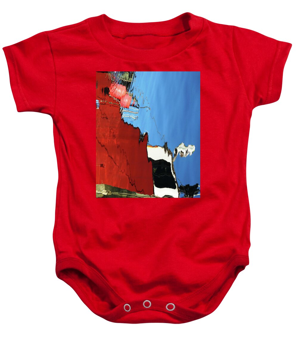 Abstract Baby Onesie featuring the photograph Winter Color Pop by Pat Miller