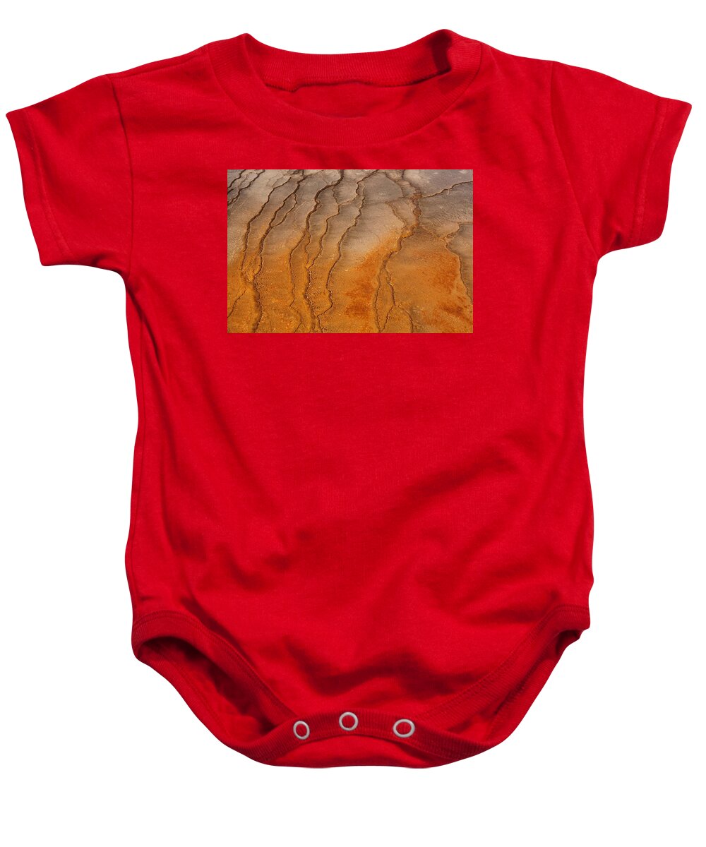 Texture Baby Onesie featuring the photograph Yellowstone 2530 by Michael Fryd