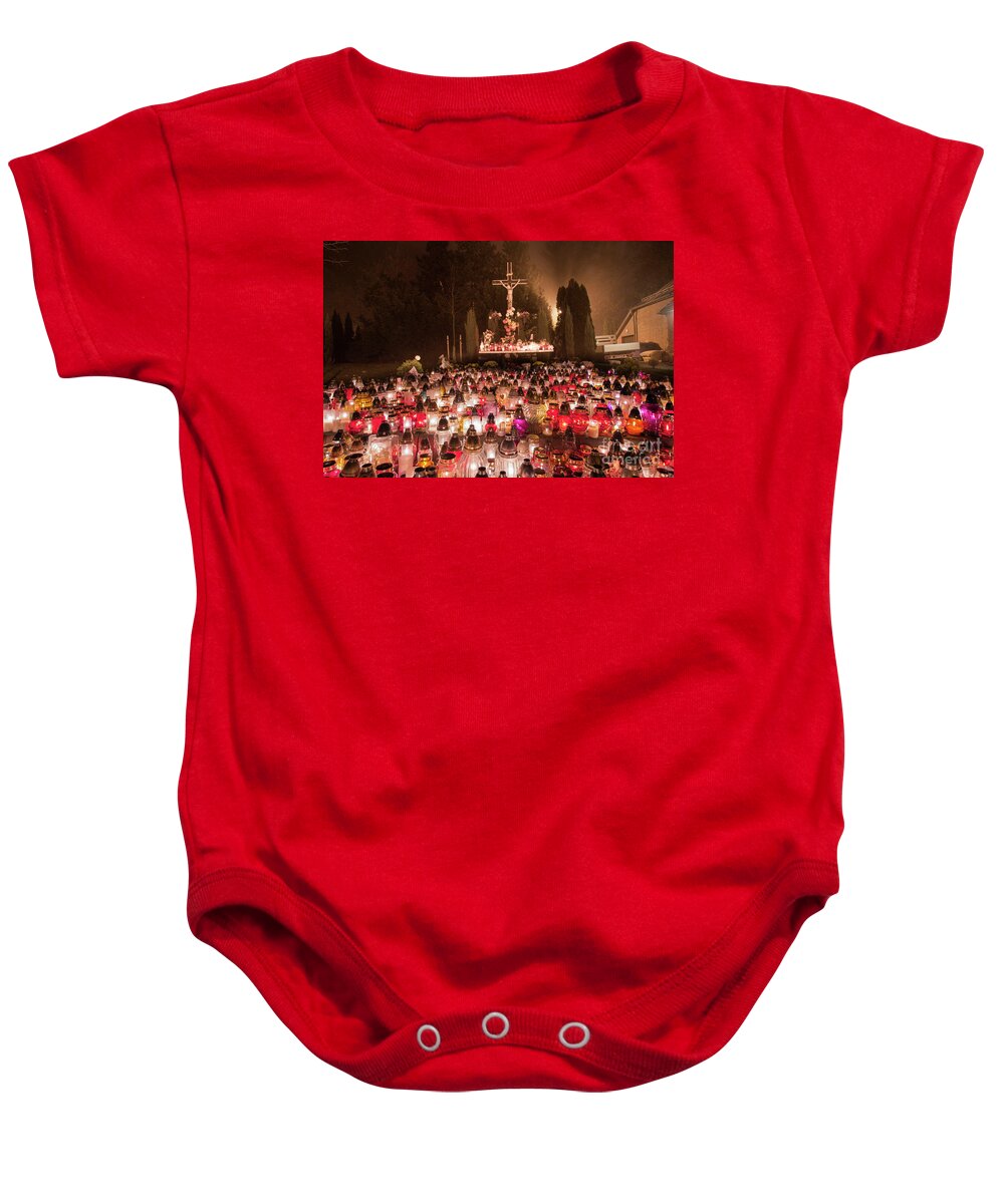 All Saints' Day Baby Onesie featuring the photograph All Saints' Day #1 by Juli Scalzi