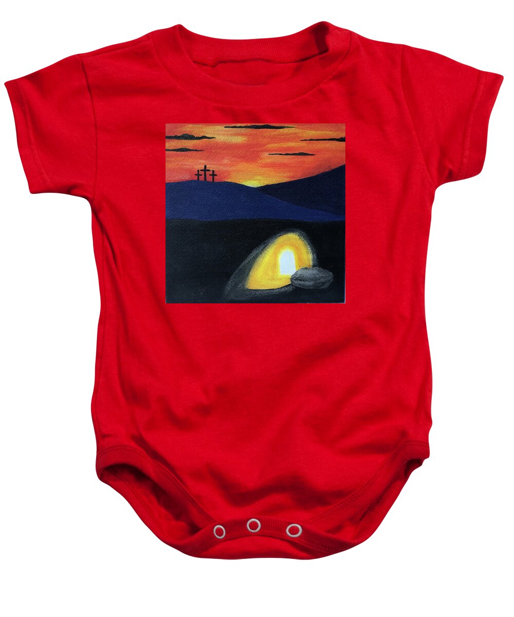 Easter Baby Onesie featuring the painting Empty #1 by Susan Bauer
