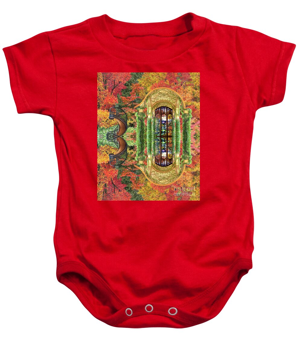 Digital Art Baby Onesie featuring the digital art Endless Passage by Lucy Arnold