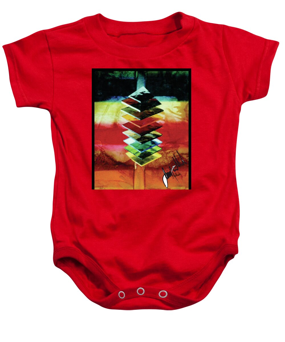  Baby Onesie featuring the digital art Glass by Jimmy Williams
