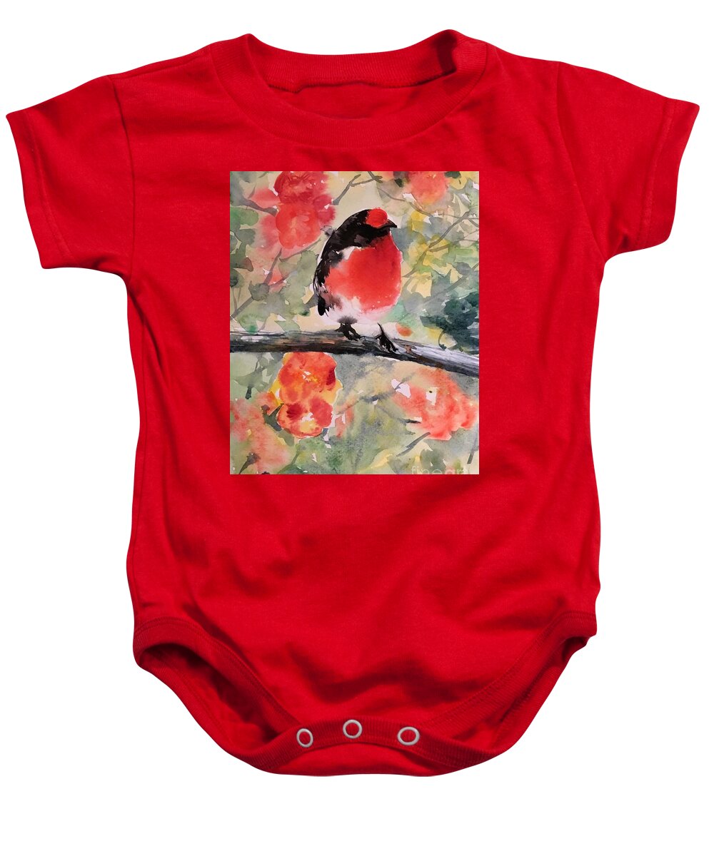 1312019 Baby Onesie featuring the painting 1312019 by Han in Huang wong