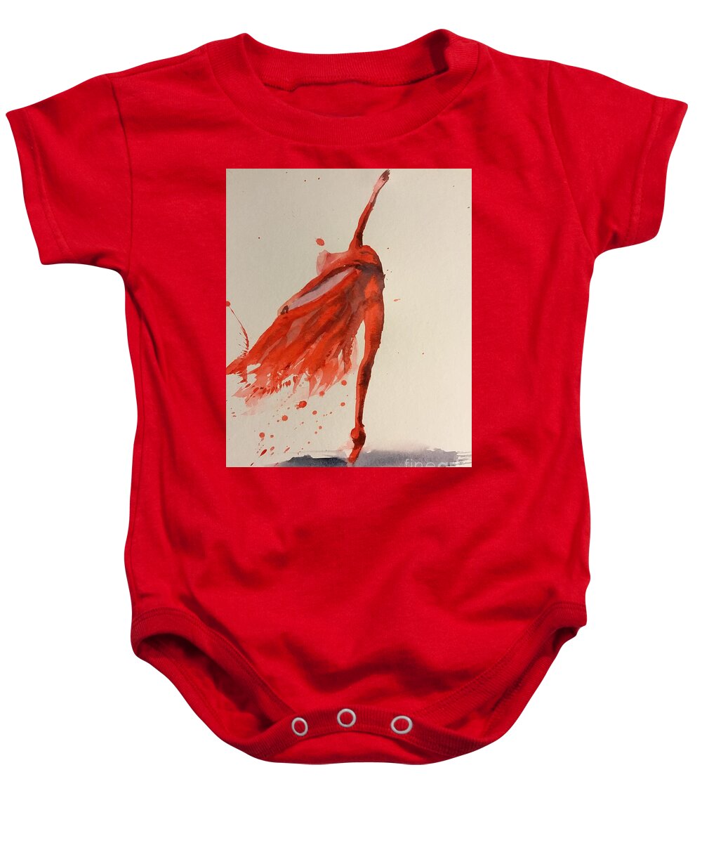 1372019 Baby Onesie featuring the painting 1372019 by Han in Huang wong