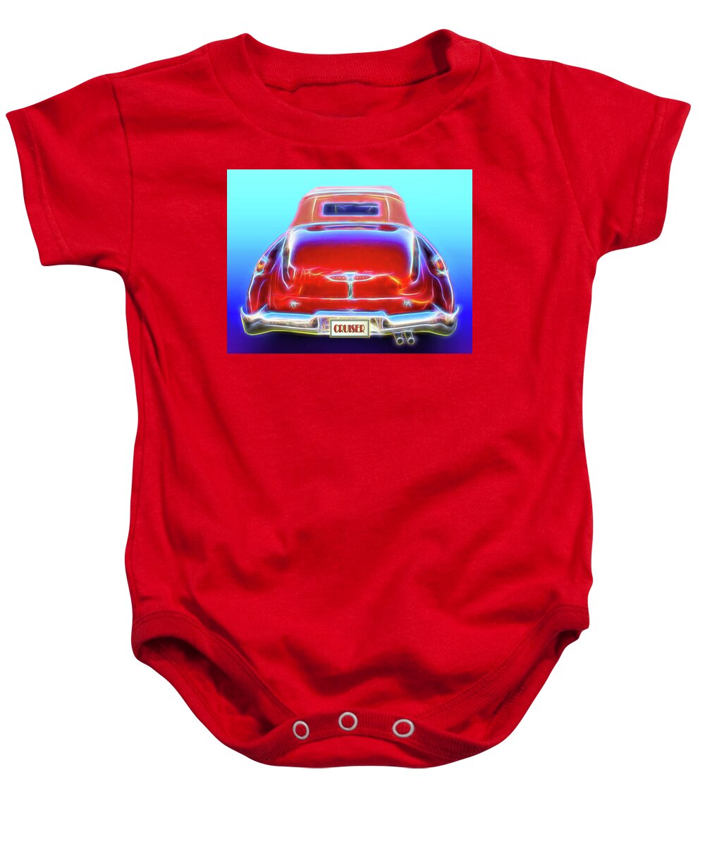 1949 Buick Baby Onesie featuring the digital art 1949 Buick Cruiser by Rick Wicker