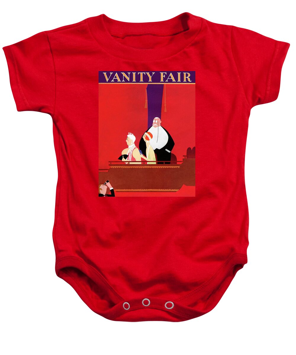 #new2022 Baby Onesie featuring the painting A Vanity Fair Cover Of Opera-goers by George H Clisbee