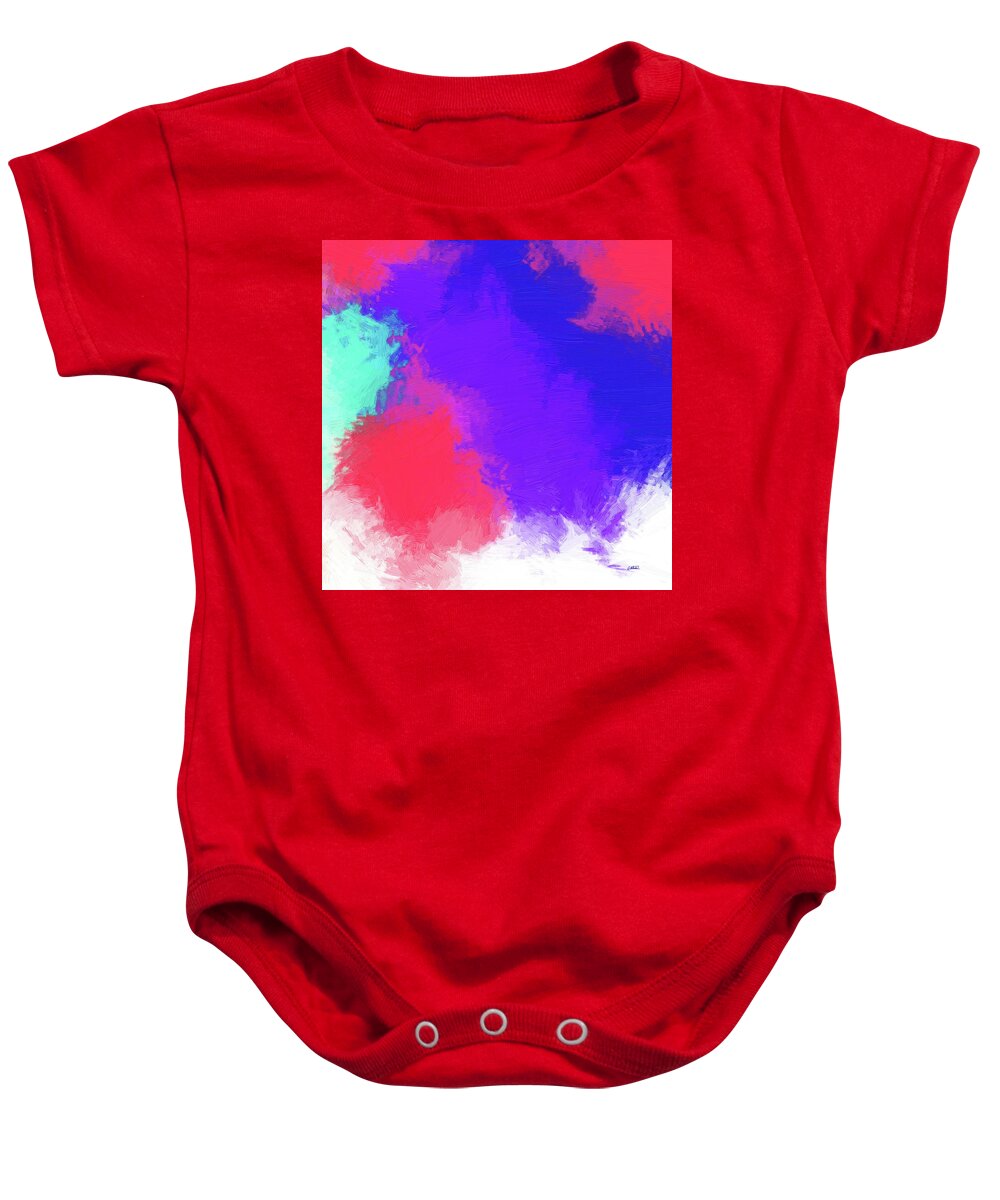 Abstract Baby Onesie featuring the painting Abstract - DWP1279605 by Dean Wittle