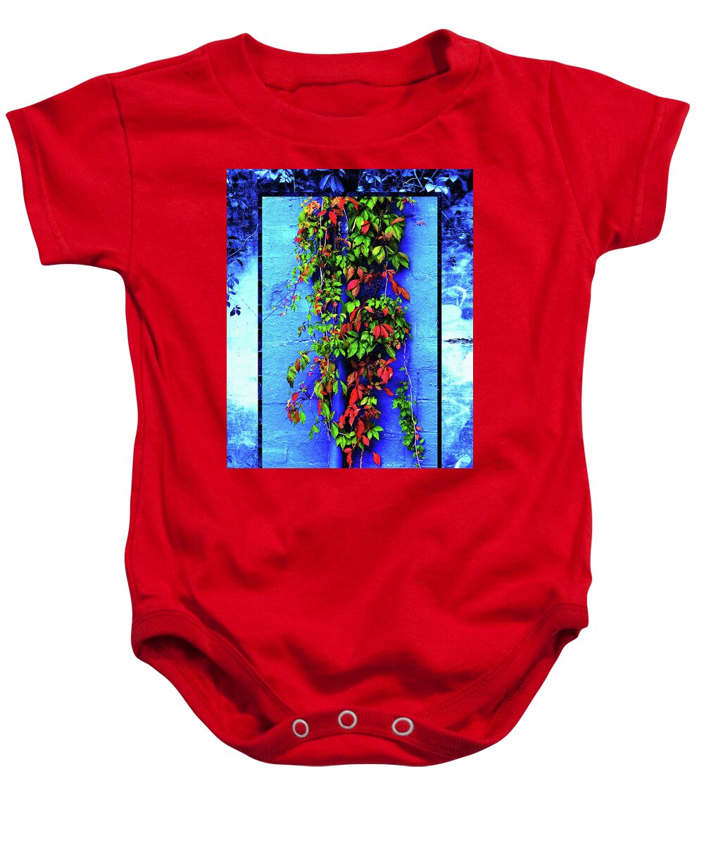 Adaptation Baby Onesie featuring the mixed media Alley-Wall Paradise by Aberjhani