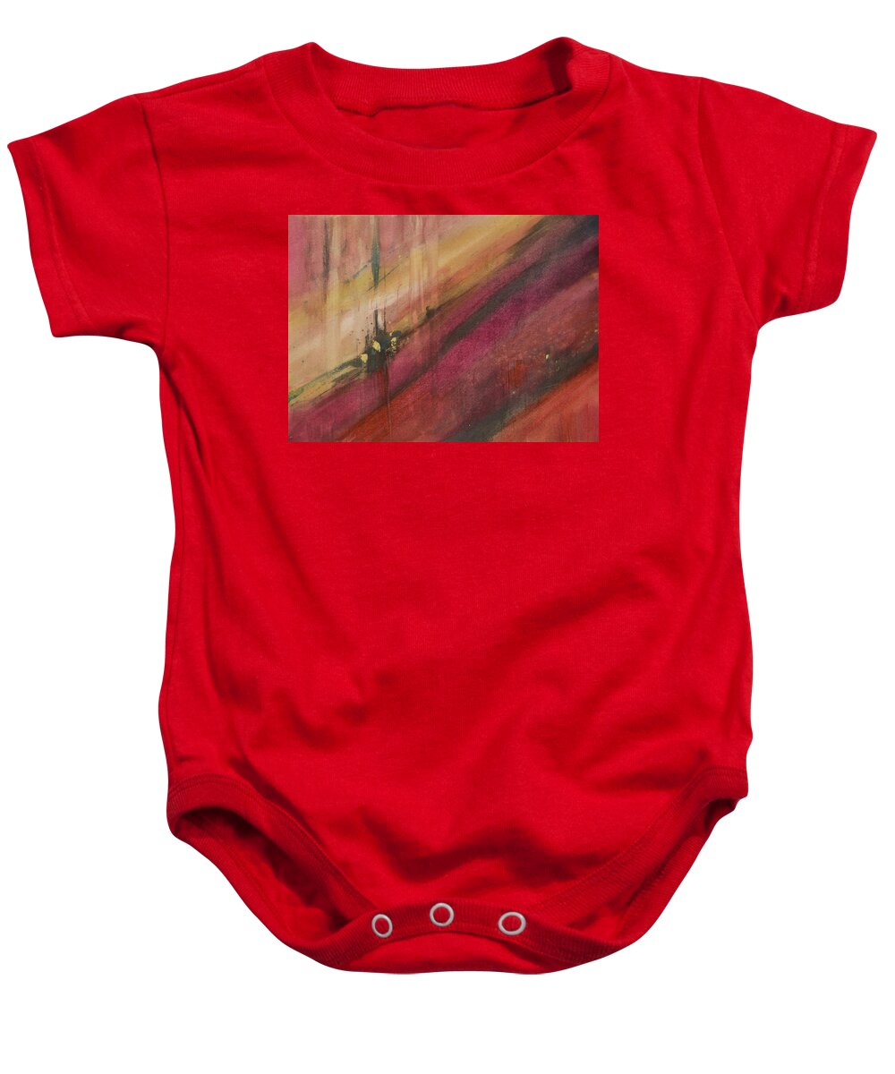 Watercolor Baby Onesie featuring the painting Descent by Judith Levins