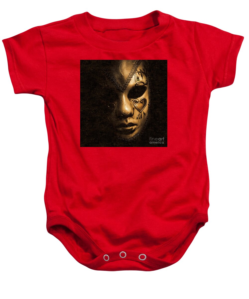 Opera Baby Onesie featuring the photograph Dont be evil said the masked villain by Jorgo Photography