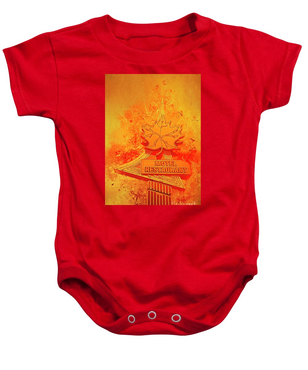 Canada Baby Onesie featuring the photograph Fiery by Lenore Locken
