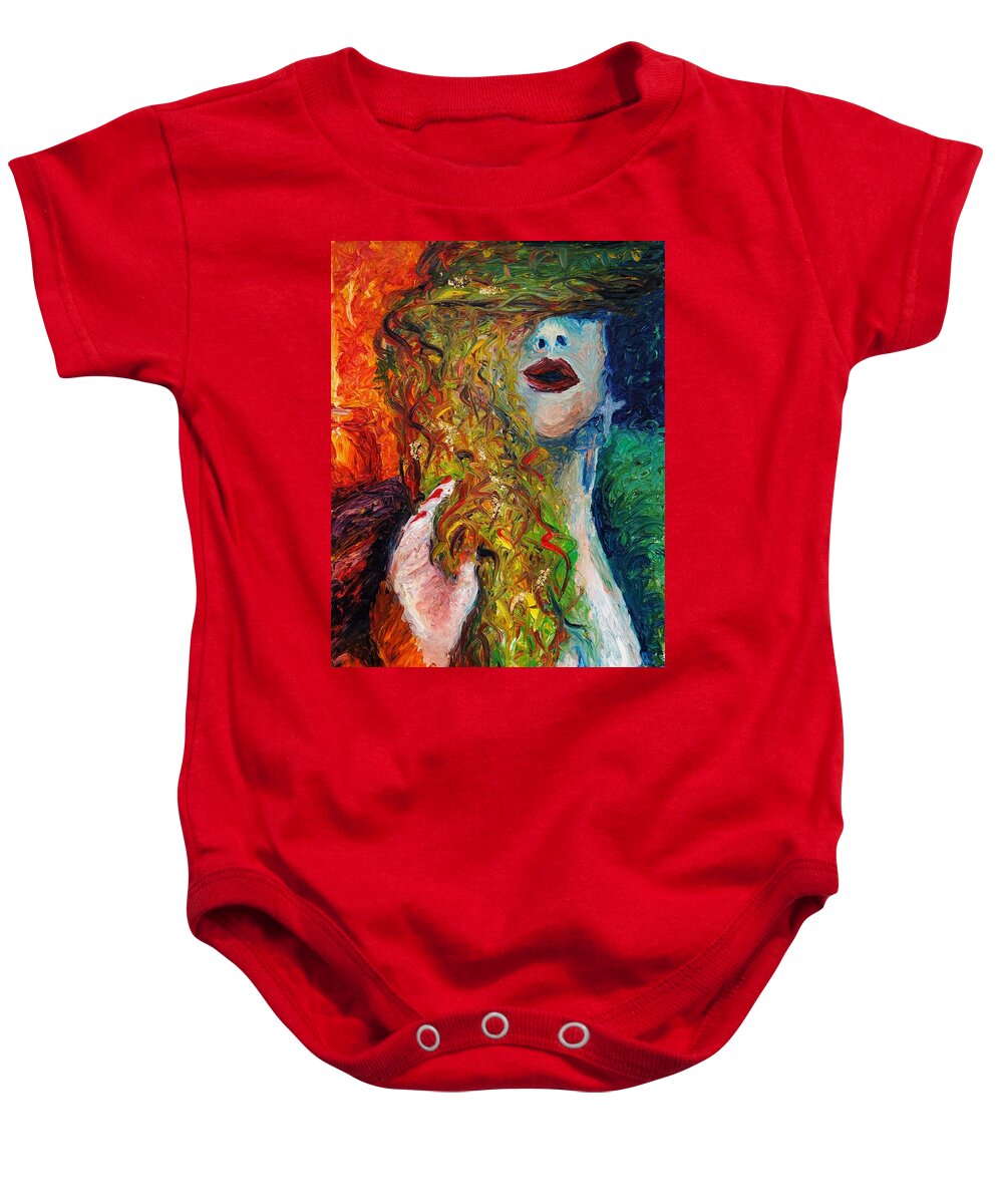 Fur Baby Onesie featuring the painting Fur by Chiara Magni