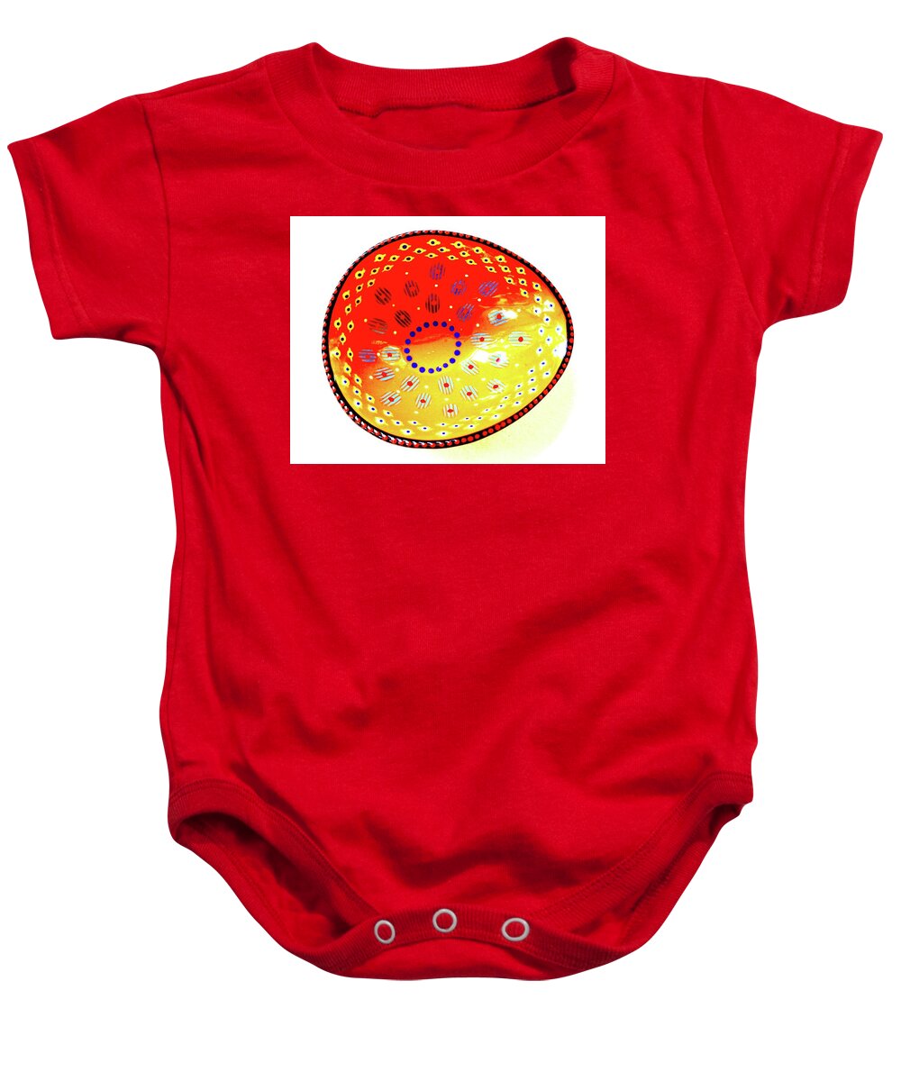 Ceramic Baby Onesie featuring the photograph Bowl Of Circles by Alida M Haslett
