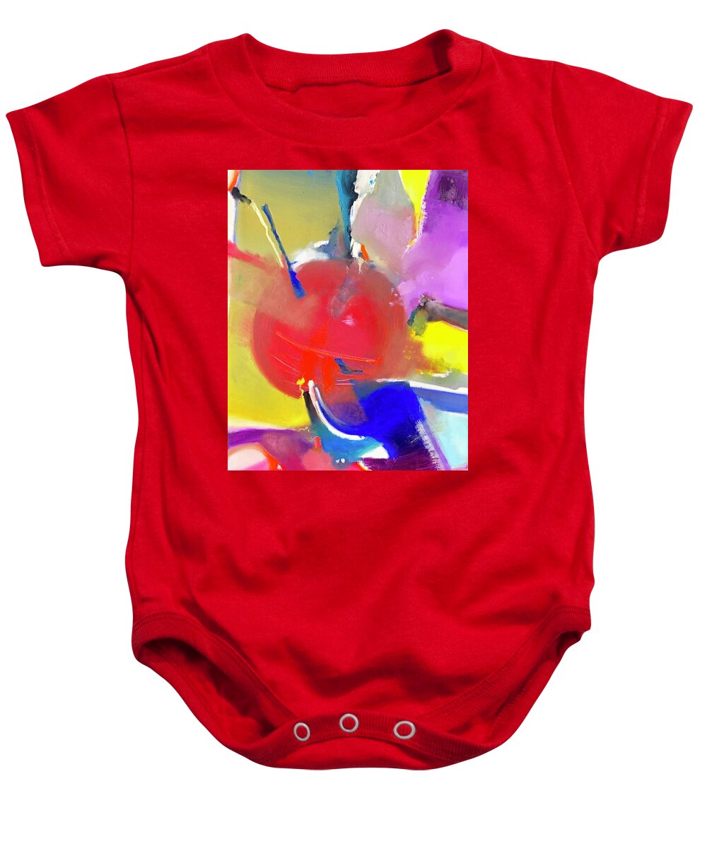 Abstract Baby Onesie featuring the painting Hidden Silence by Atanas Karpeles
