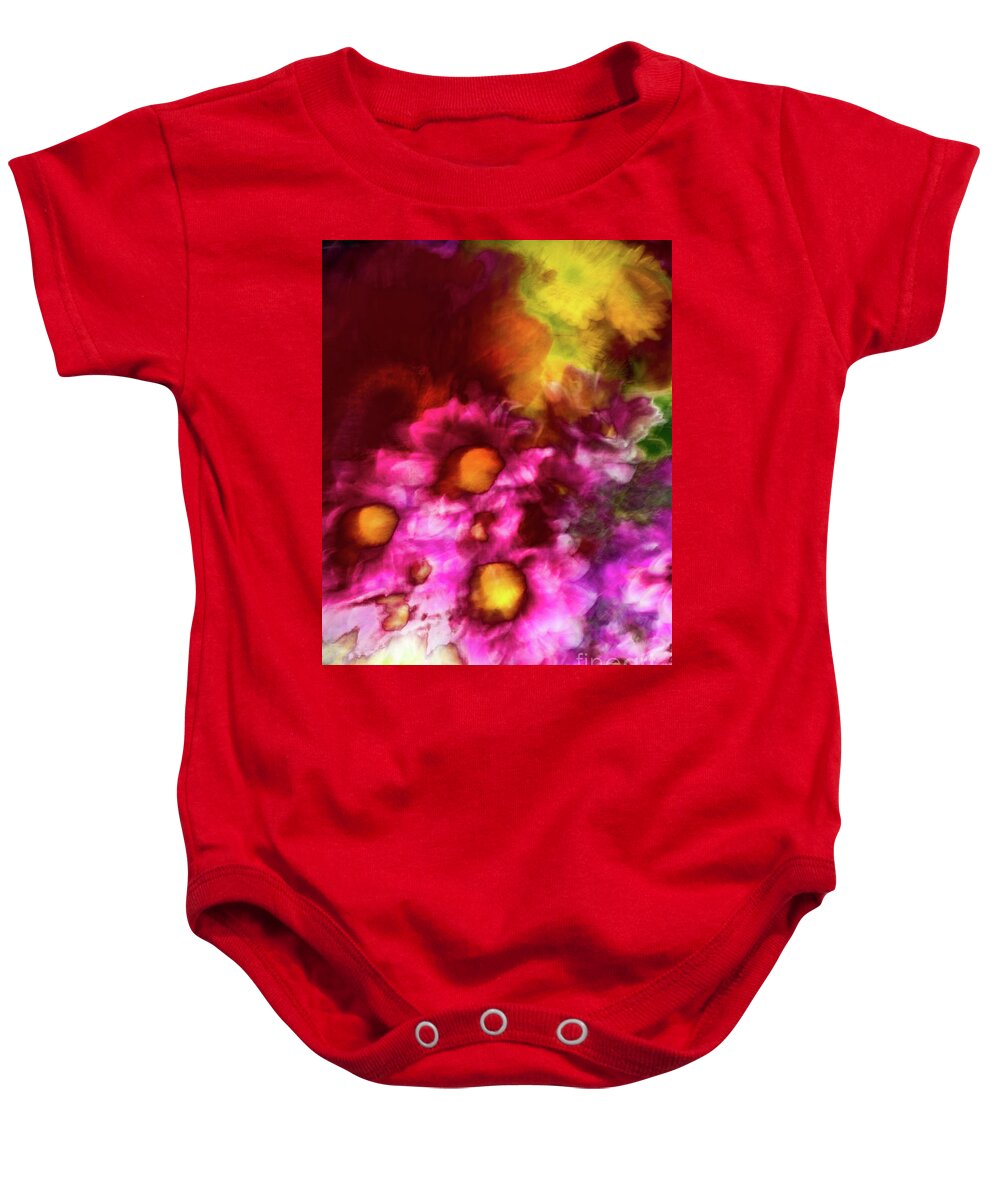 Abstract Baby Onesie featuring the photograph Muli color flower abstract by Phillip Rubino