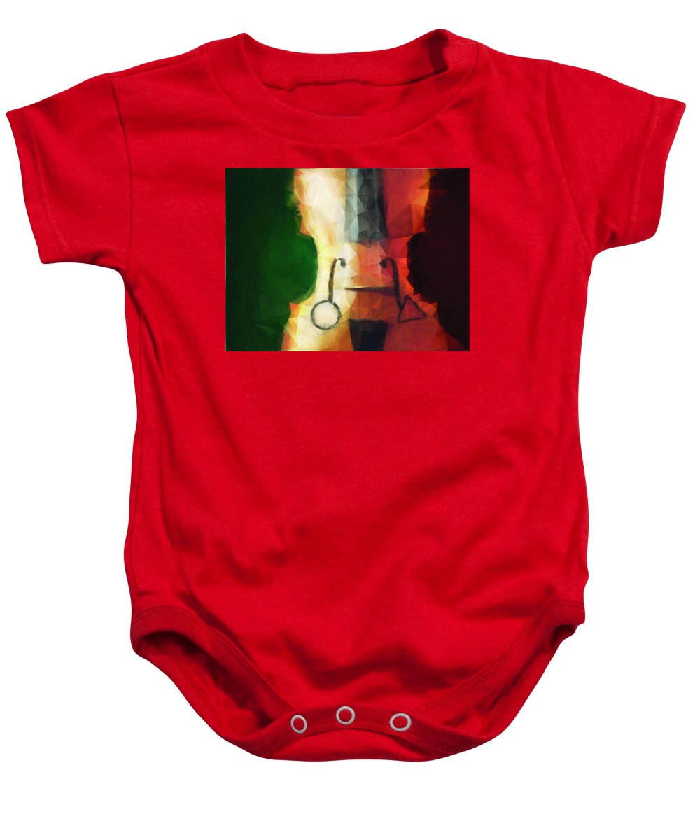 Muse Baby Onesie featuring the painting Muse by Vart Studio