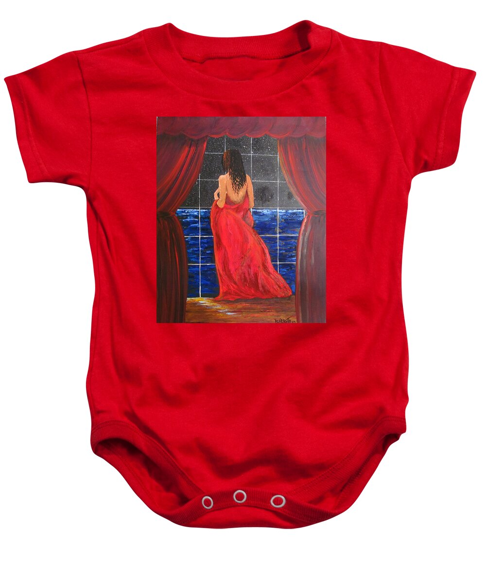Nature Baby Onesie featuring the painting Nature's Pleasure by Gloria E Barreto-Rodriguez
