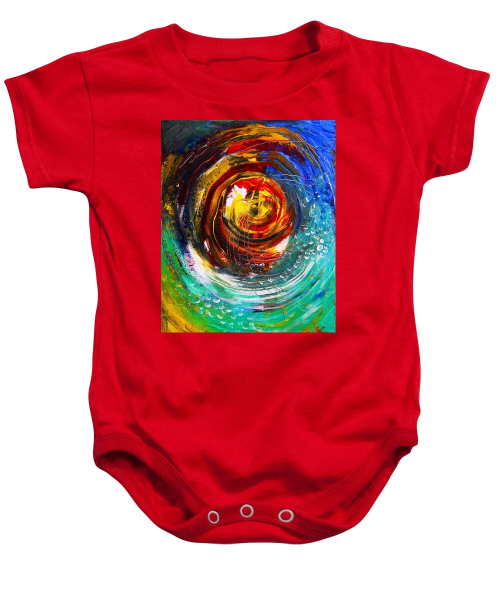 Abstract Baby Onesie featuring the painting Necessary Anchor by J Vincent Scarpace