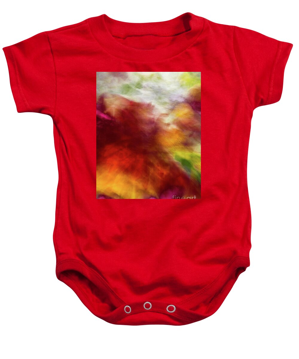 Abstract Baby Onesie featuring the photograph Orange And Pink And White Abstract by Phillip Rubino