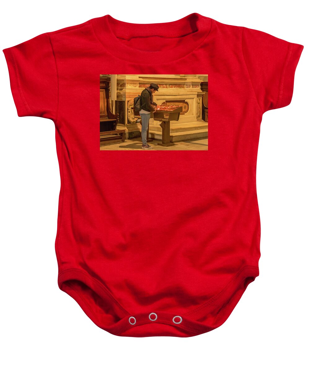 Ucca Baby Onesie featuring the photograph Pausing... by Marcy Wielfaert