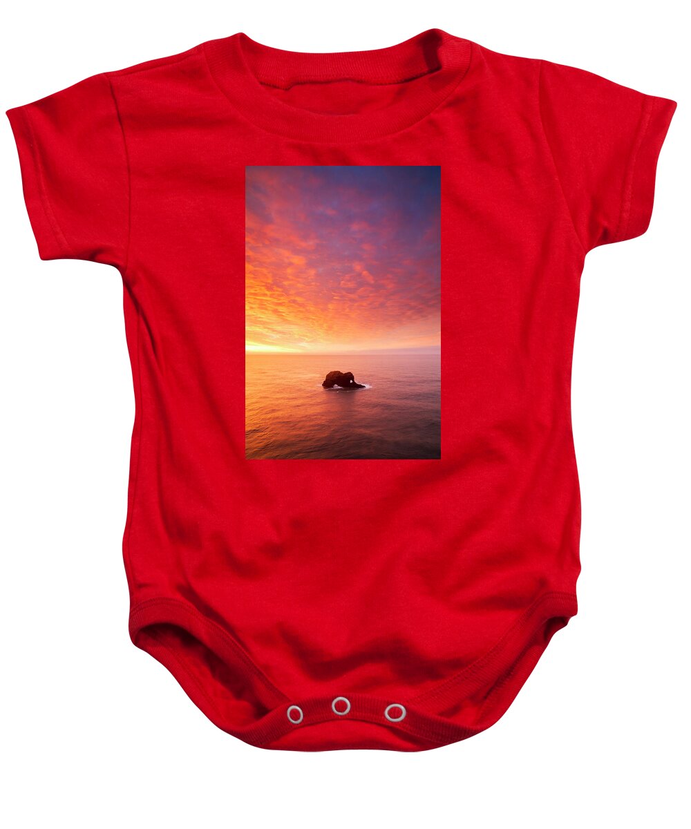 Estock Baby Onesie featuring the digital art Sea Stacks, Iceland by Vincenzo Mazza