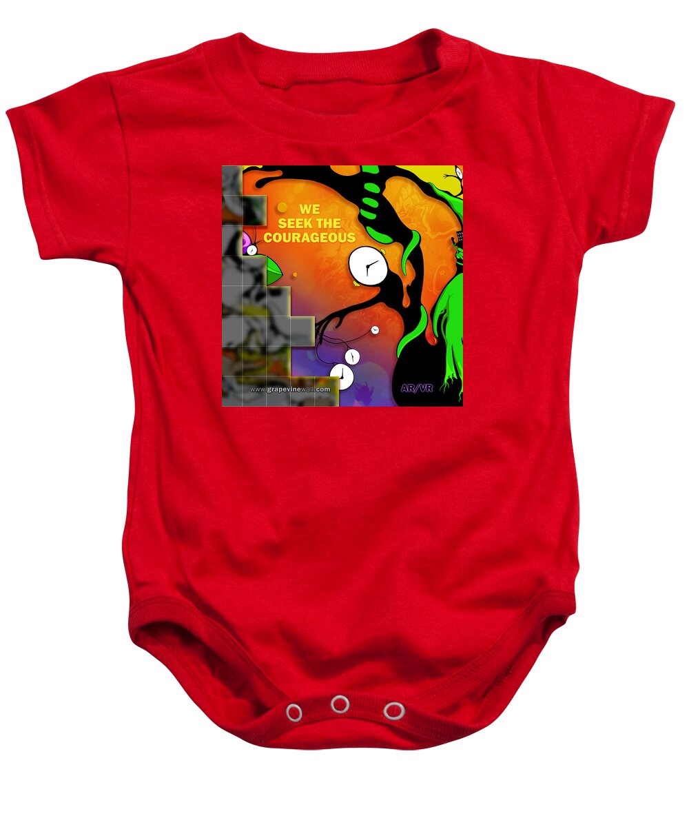 Banner Baby Onesie featuring the drawing Time Bandits Banner by Craig Tilley