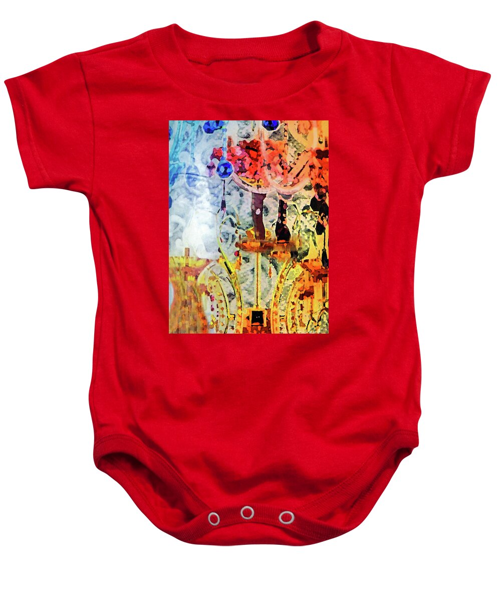 Abstract Baby Onesie featuring the mixed media To the End and the Beginning 300 by Sharon Williams Eng