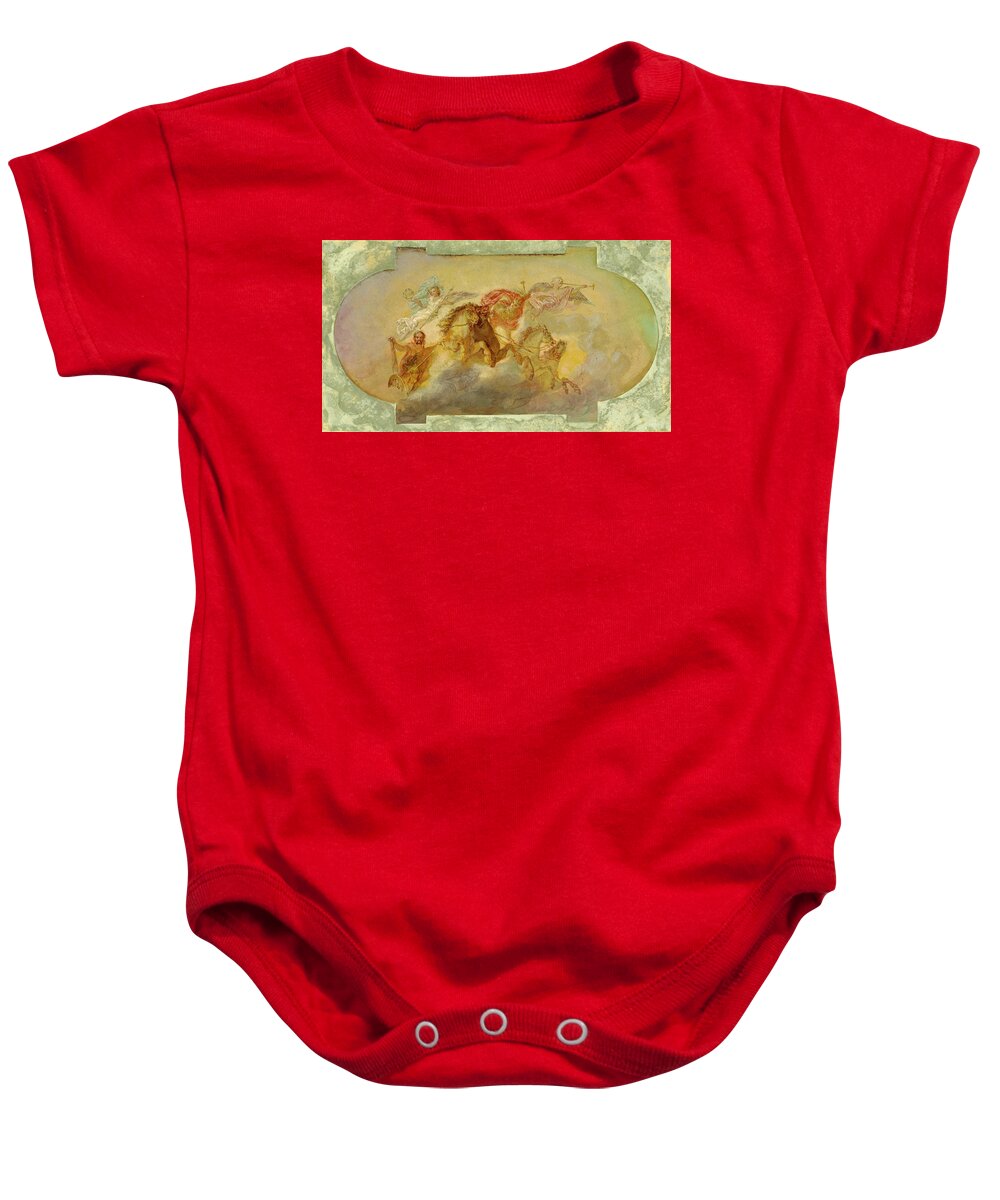  Baby Onesie featuring the drawing Unidentified Ceiling Design by George Herzog