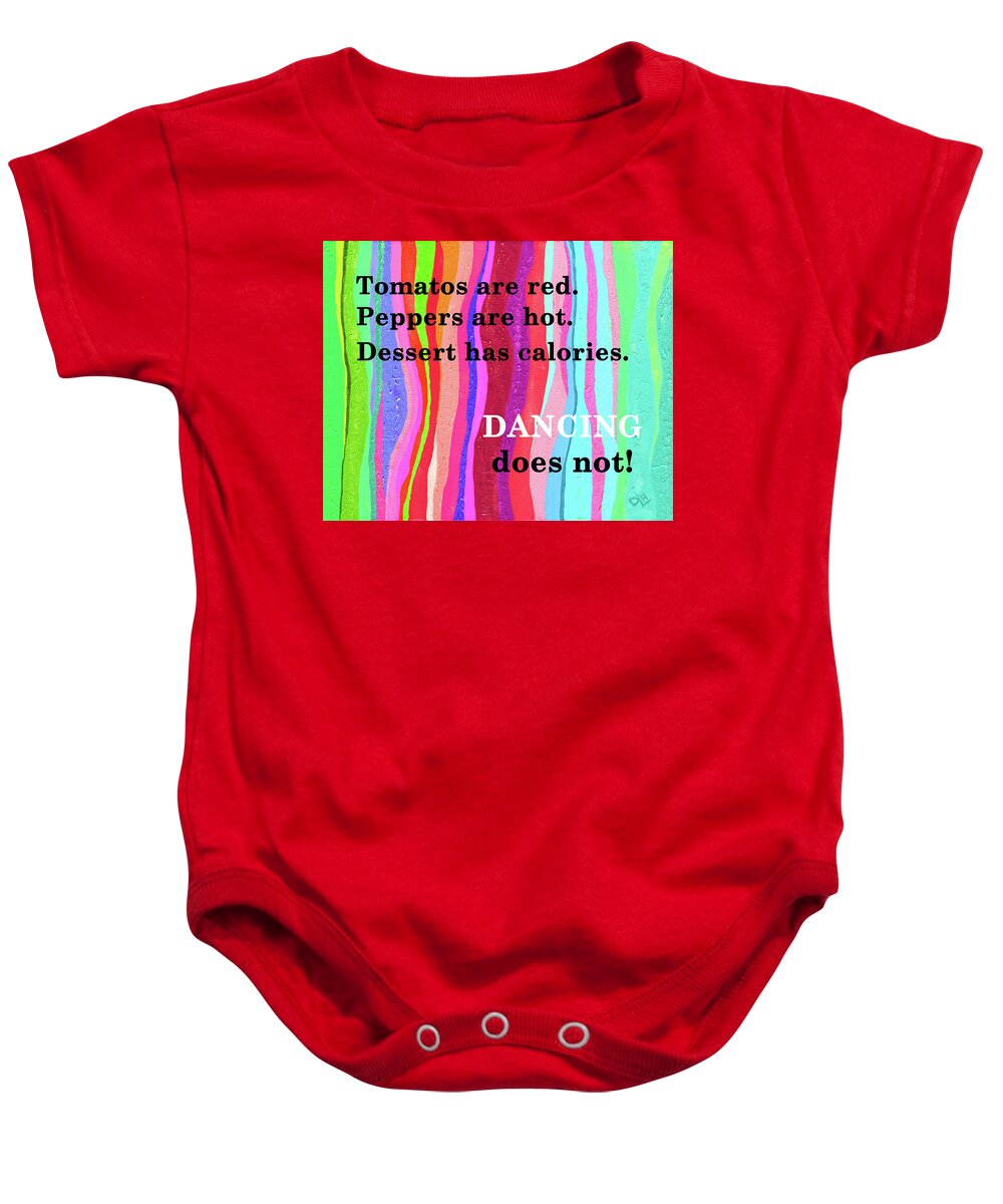 Abstract Baby Onesie featuring the digital art Zebra's Fantasy D3 Dance by Diana Hrabosky