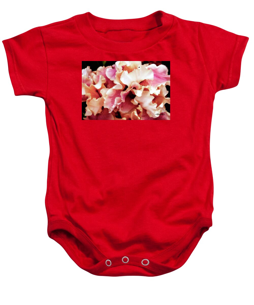 Color Baby Onesie featuring the photograph Iris Profusion #1 by Alan Hausenflock