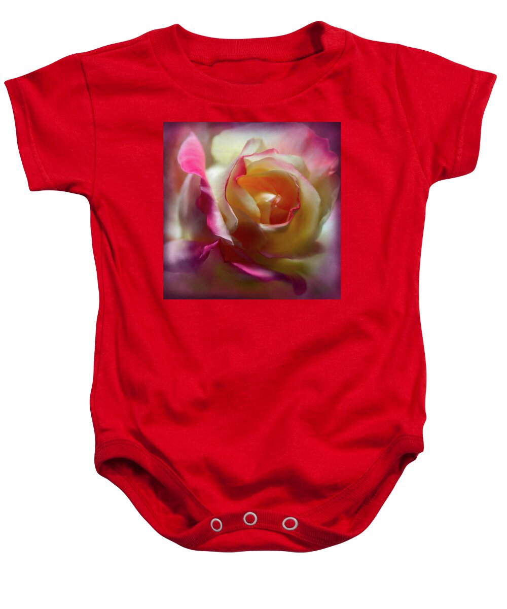 Roses Baby Onesie featuring the photograph Fire and Ice Rose #2 by Sally Bauer