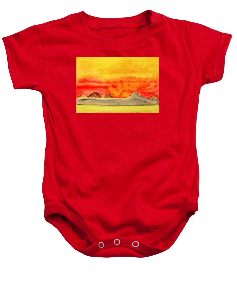 Watercolor Baby Onesie featuring the painting A New Day by Karen Nice-Webb