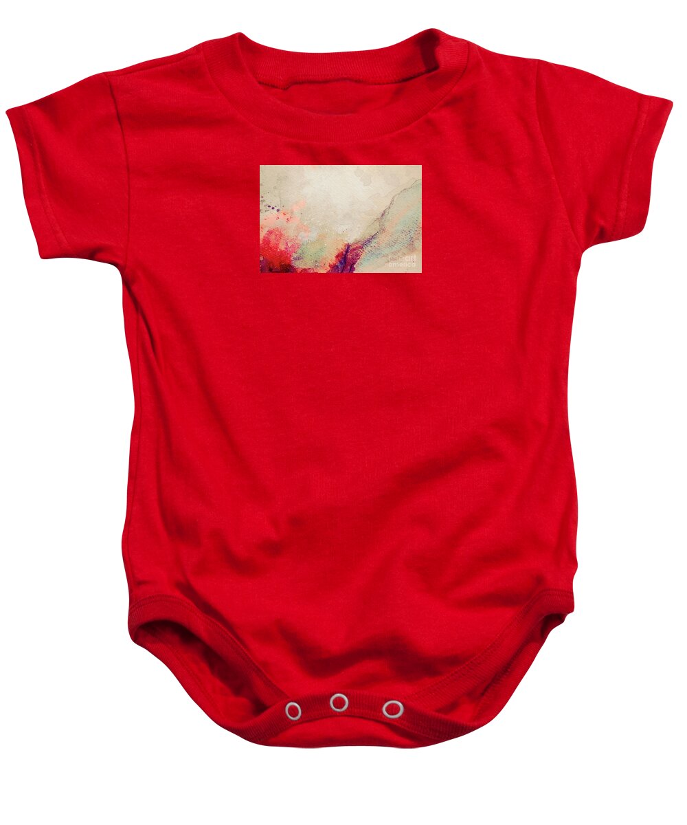 Abstract Baby Onesie featuring the painting Abstract Nature by Stella Levi